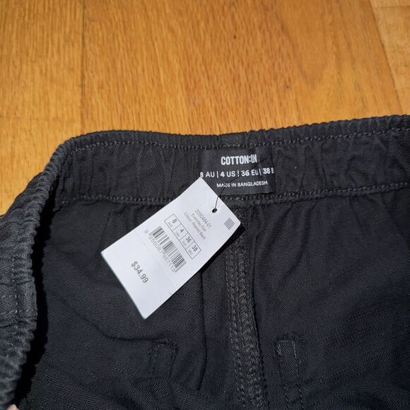 Cotton On Women's Everyday Pant Casual Tapered Drawstring Pull On Black Sz 4 NWT - Picture 3 of 14